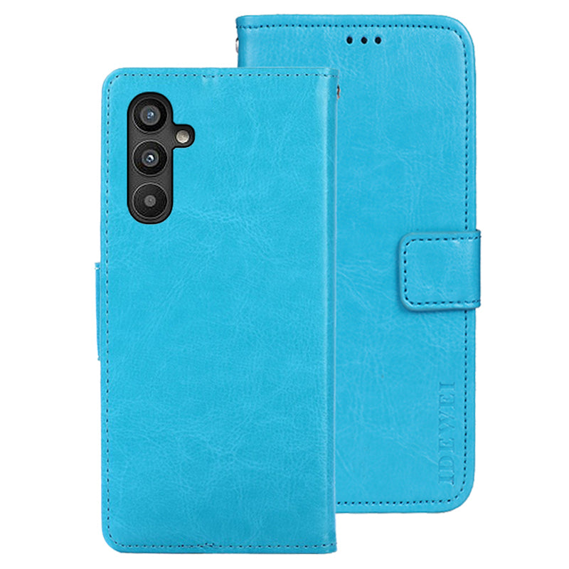 IDEWEI For Samsung Galaxy A34 5G PU Leather Flip Phone Cover Protective Case Stand Feature Crazy Horse Texture Wallet IDEWEI For Samsung Galaxy A34 5G PU Leather Flip Phone Cover Protective Case Stand Feature Crazy Horse Texture Wallet